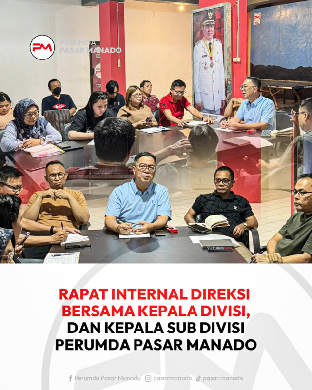 Rapat Internal Bersama Kepala Divisi dan Kepala Sub Divisi Perumda Pasar Manado