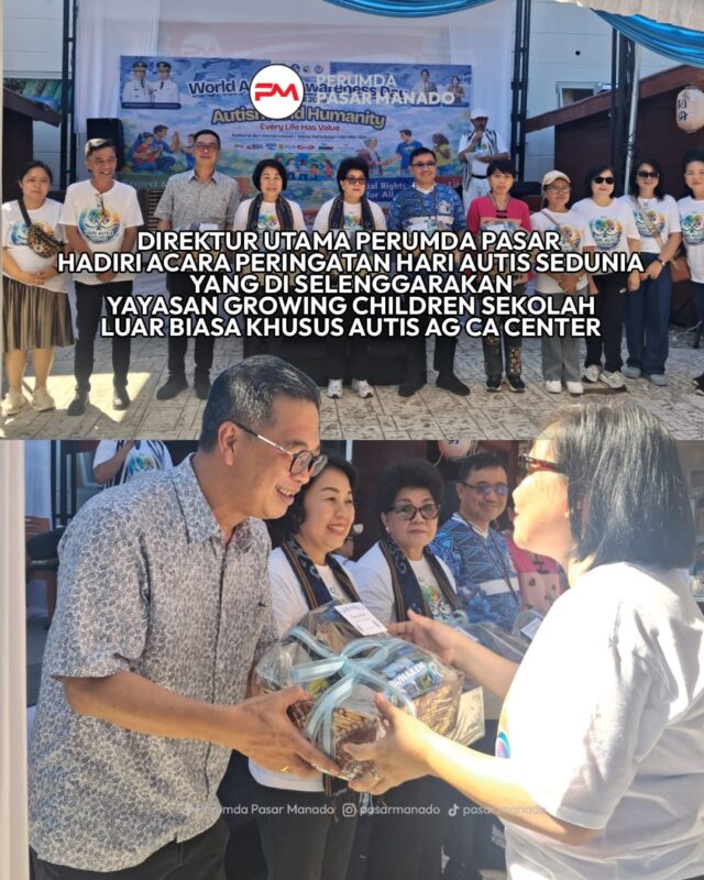Direktur Utama Perumda Pasar Manado Hadiri Acara Peringatan Hari Autis Sedunia