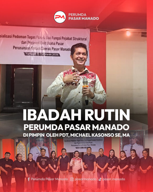 ibadah rutin perumda pasar manado