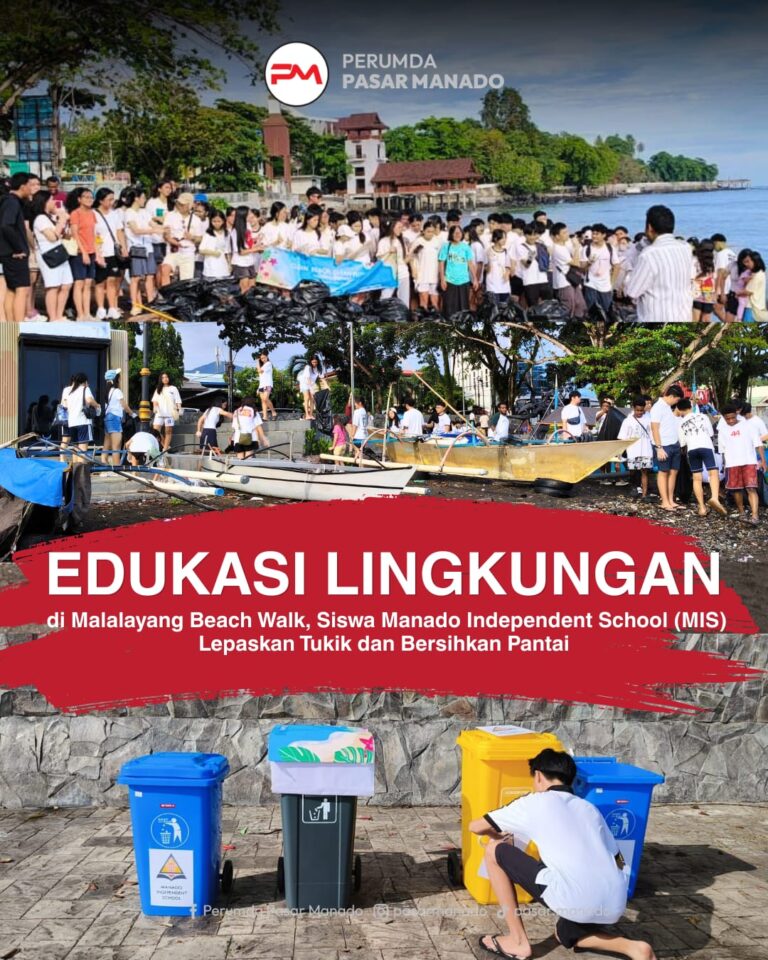 Siswa Manado Independent School di Manado Beach Walk
