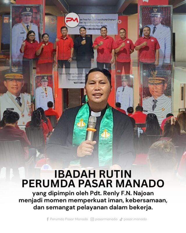 ibadah pegawai perumda pasar manado