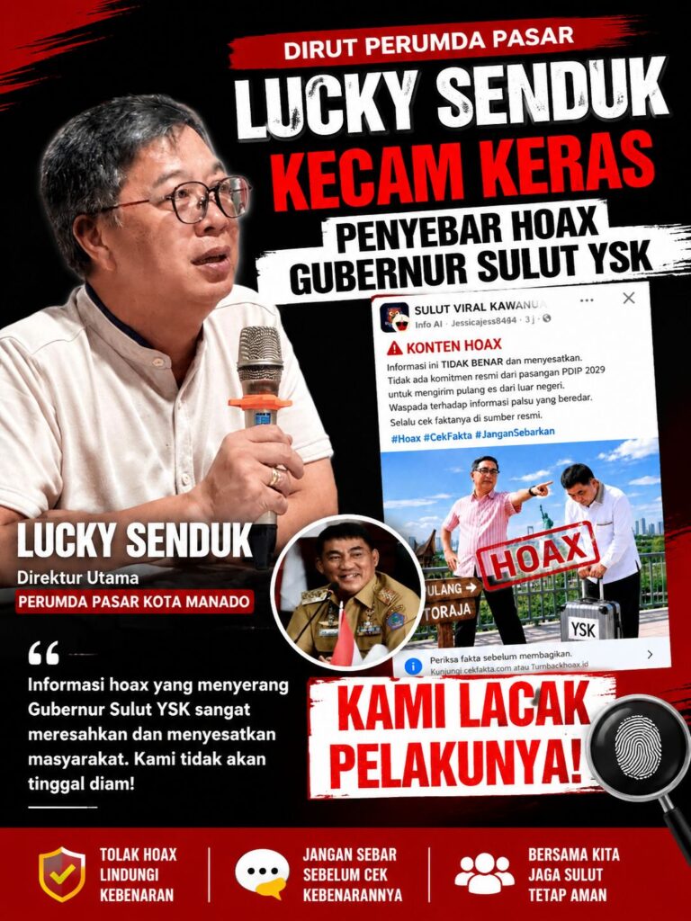 lucky senduk laporkan penyebar hoax