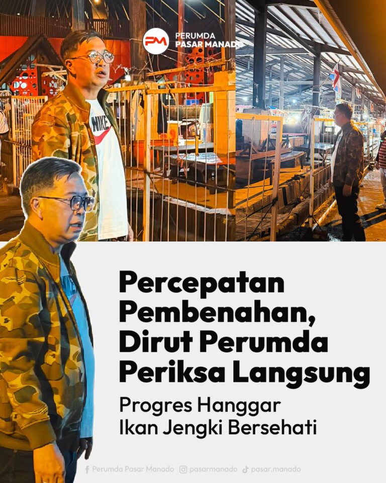 Dirut Perumda Pasar Manado tinjau Hanggar Ikan Bersehati