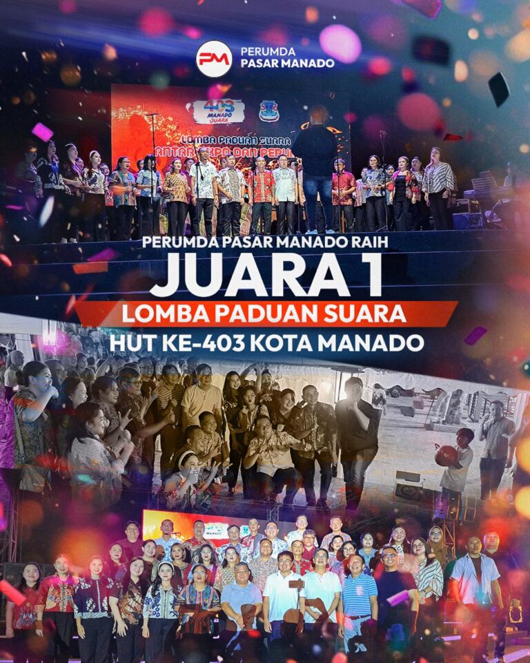 perumda pasar manado juara paduan suara hut ke 403 kota manado