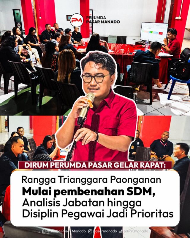 rapat perdana direktur umum perumda pasar manado