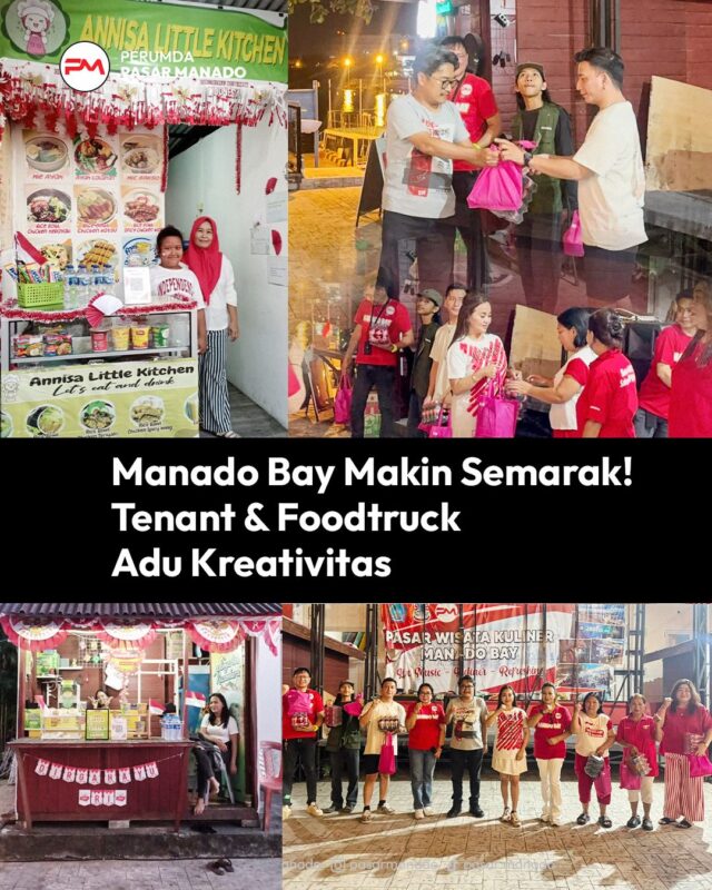 Manado Bay Makin Semarak, Tenant dan Food Truck Adu Kreativitas Meriahkan HUT RI ke-81
