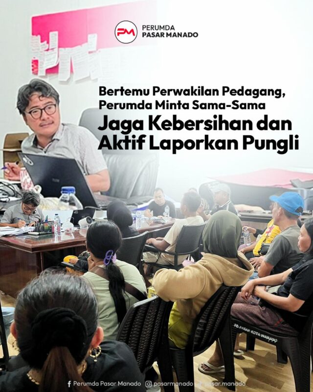 Perumda Pasar Manado Bertemu Pedagang, Bahas Kebersihan dan Pungli