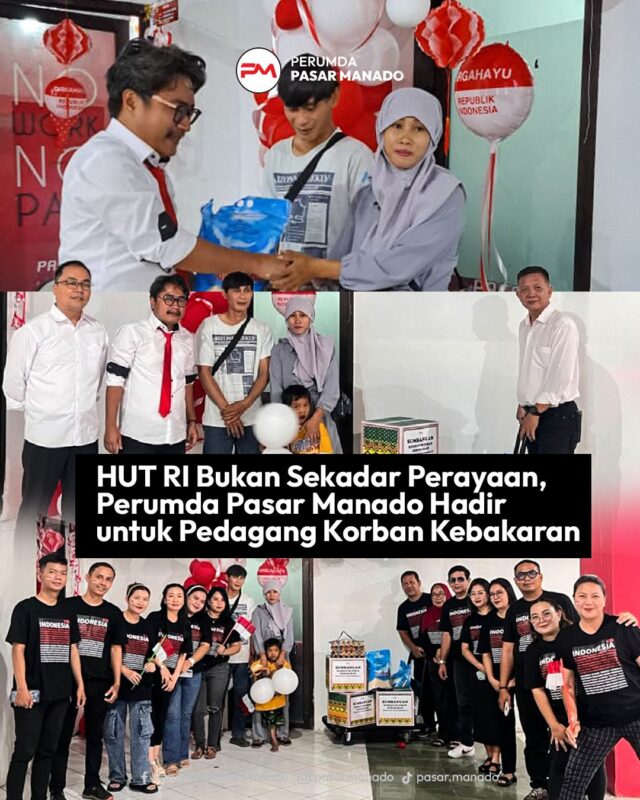 Perumda Pasar Manado Hadir untuk Pedagang Korban Kebakaran
