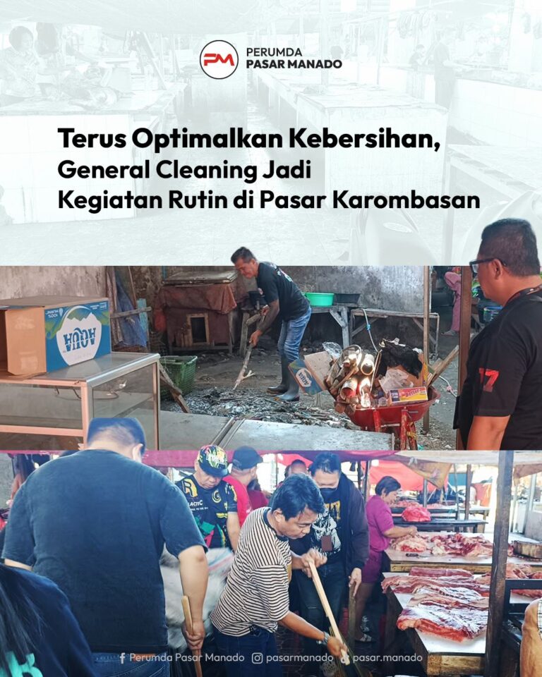 Terus optimalkan kebersihan, general cleaning jadi kegiatan rutin pasar karombasan