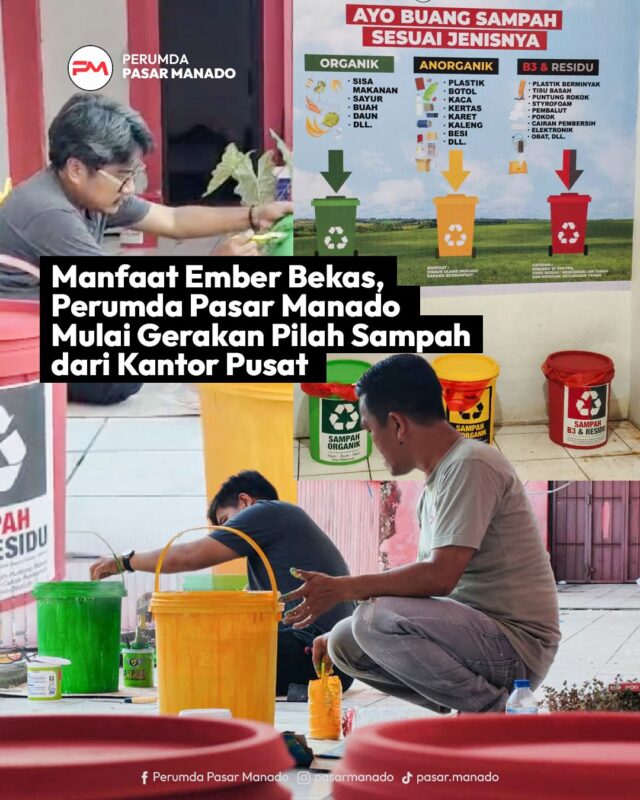 pemilahan sampah Perumda Pasar Manado
