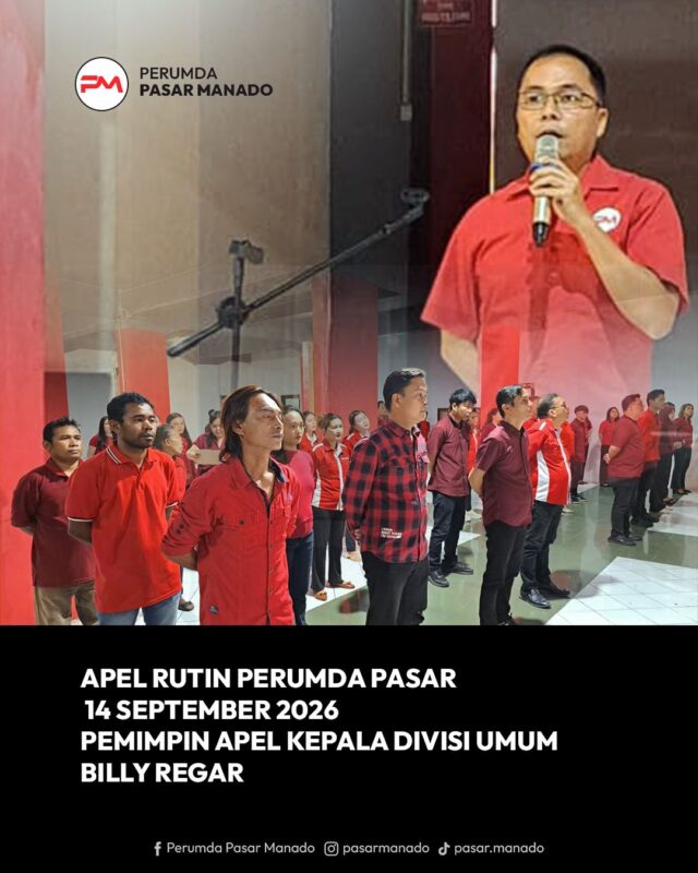 Apel Pagi Perumda Pasar Manado Tekankan Disiplin dan Tanggung Jawab Pegawai
