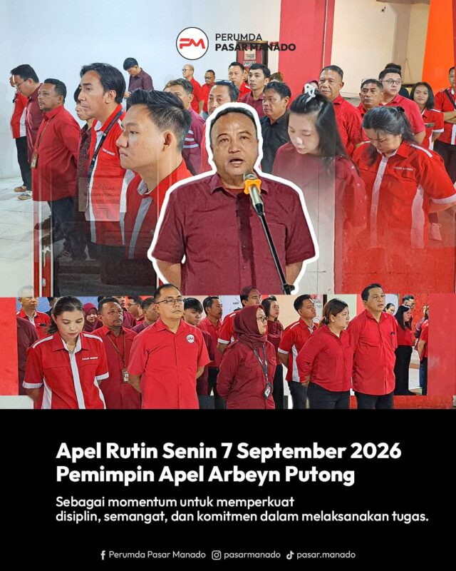 Apel Pagi Perumda Pasar Manado Tekankan Evaluasi dan Tanggung Jawab Kerja