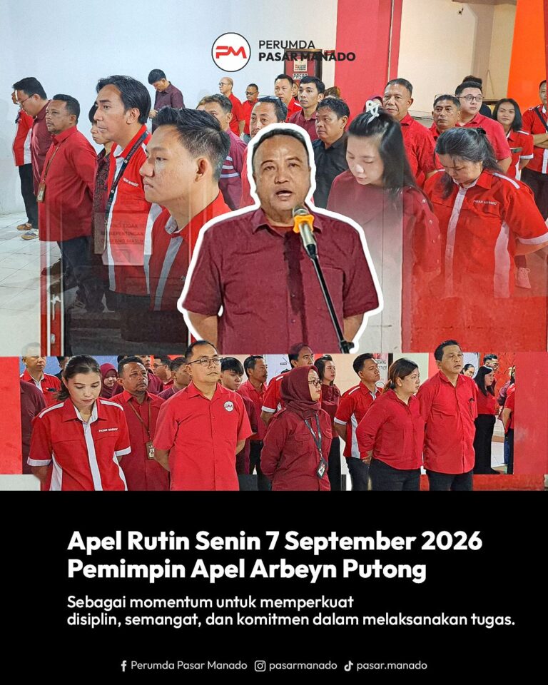 Apel Pagi Perumda Pasar Manado Tekankan Evaluasi dan Tanggung Jawab Kerja