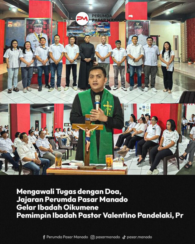 Ibadah Oikumene Perumda Pasar Manado Perkuat Spiritualitas dan Soliditas Pegawai