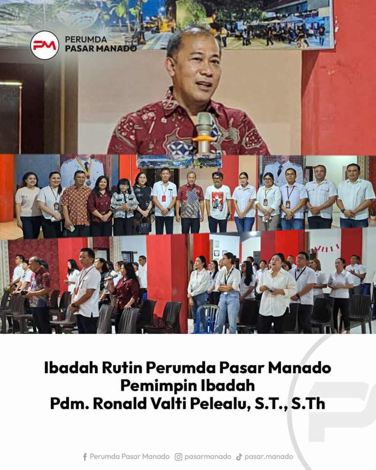 ibadah rutin Perumda Pasar Manado