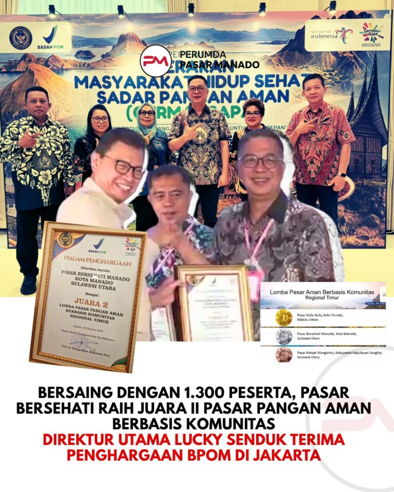 Pasar Bersehati Juara II Pasar Pangan Aman
