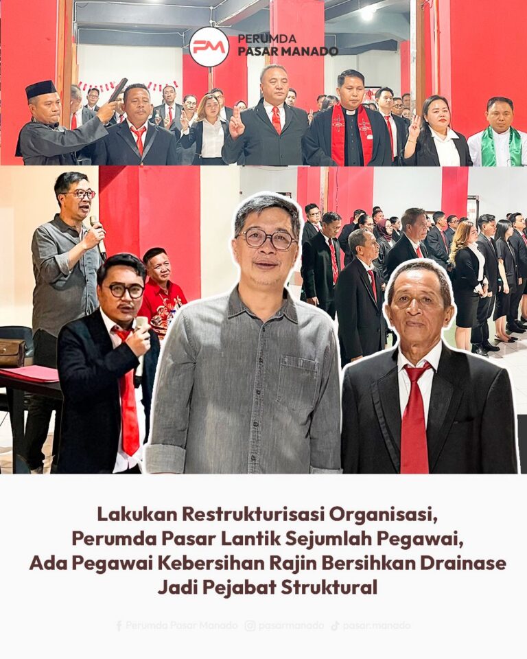 Restrukturisasi Organisasi, Perumda Pasar Manado Lantik 40 Pegawai