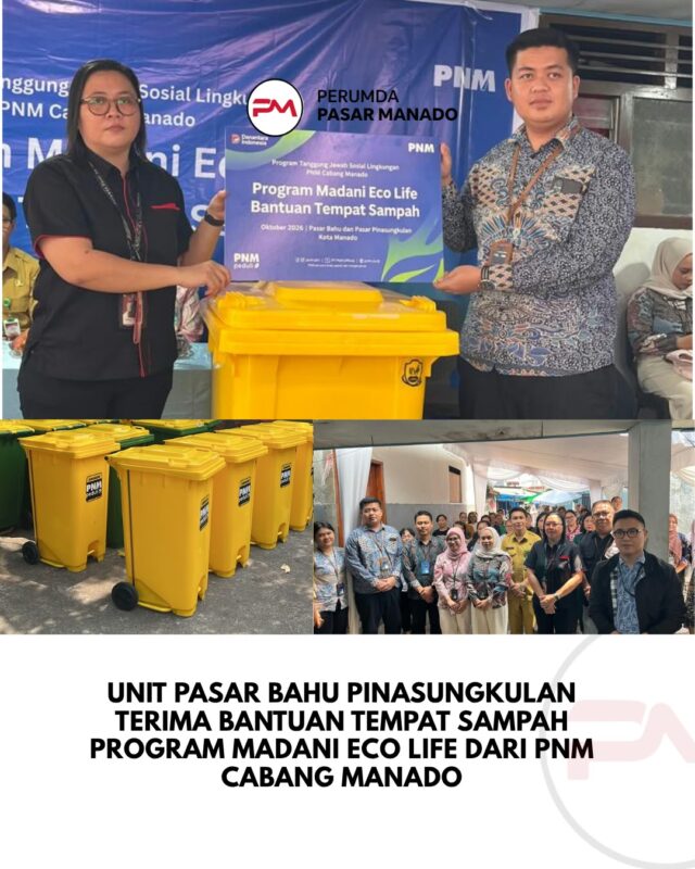bantuan tempat sampah Pasar Pinasungkulan