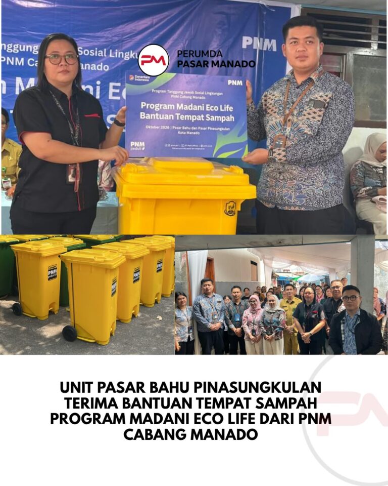 bantuan tempat sampah Pasar Pinasungkulan